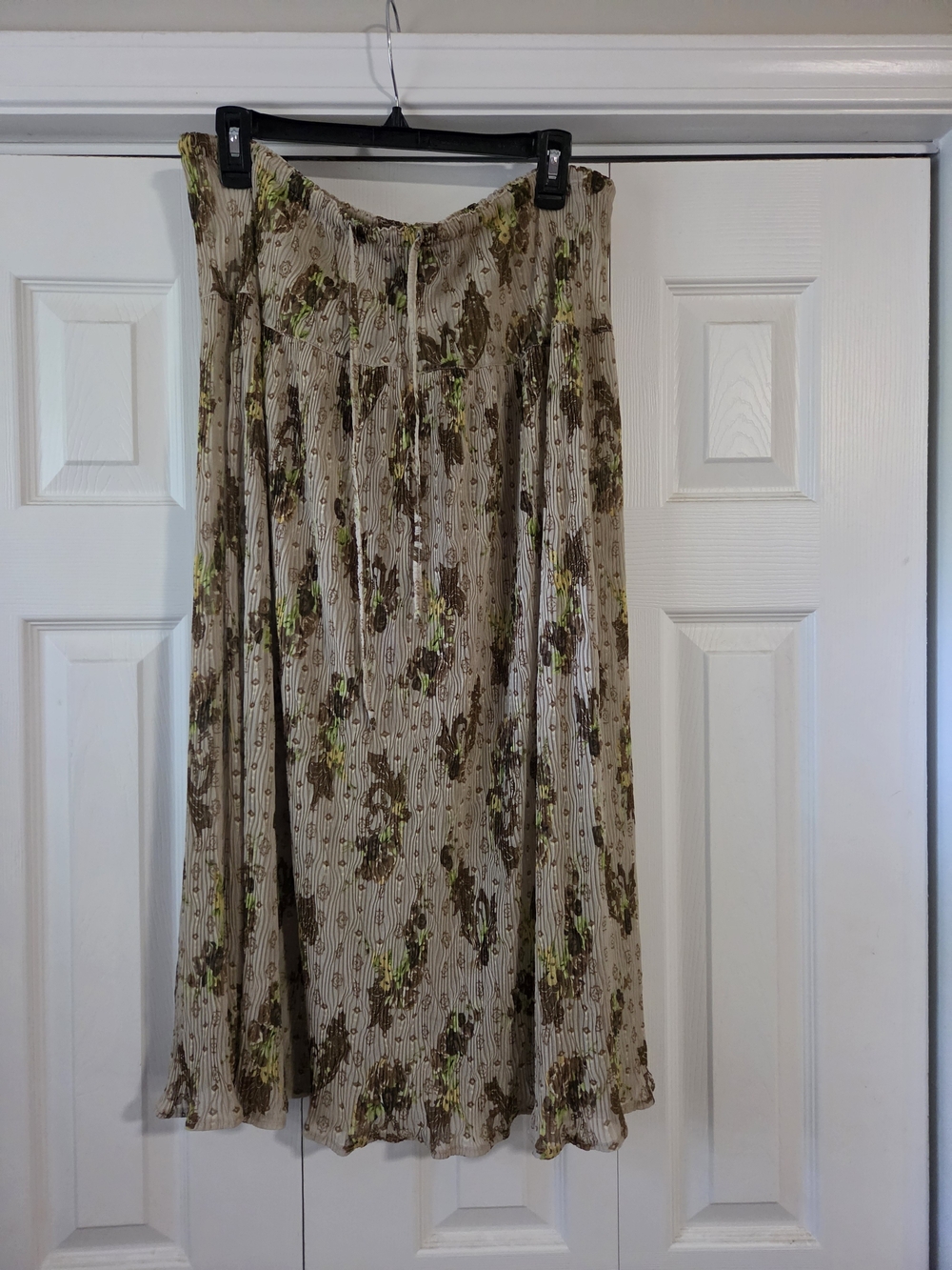 Vintage Sag Harbor pleated plissé midi skirt